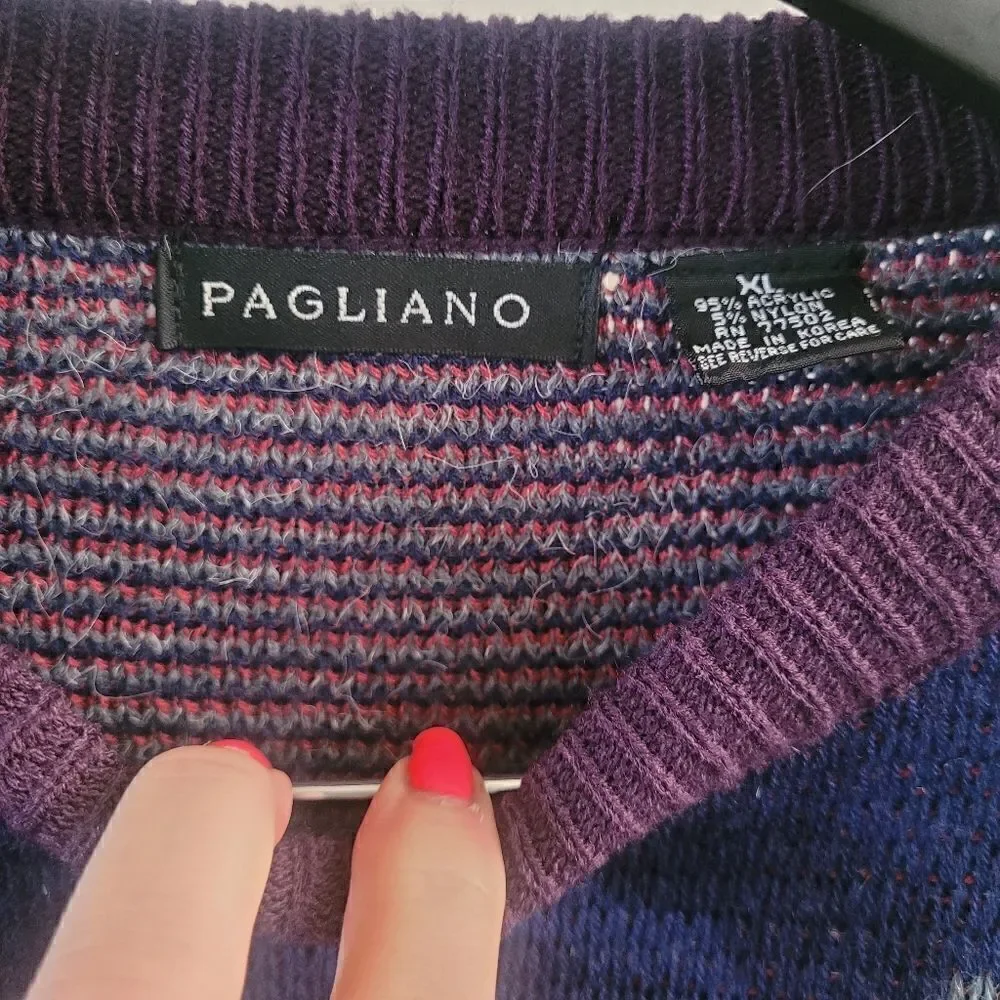 Pagliano Vtg. Appliqué Golf Sweater